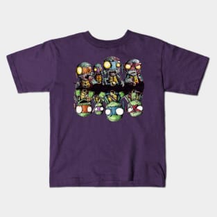 Turtle Zombie Reflections Kids T-Shirt